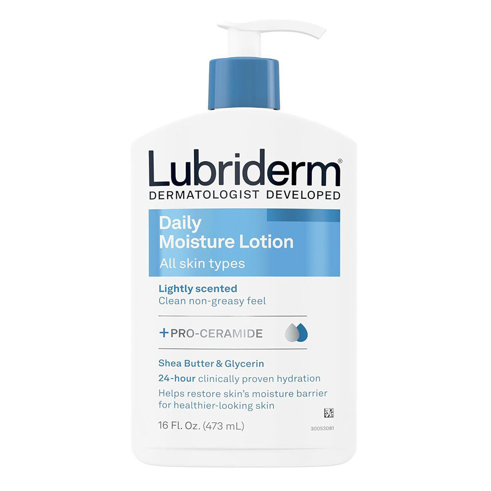 Lubriderm Daily Moisture Lotion Lightly Scented with Shea Butter and Glycerin, 16 Oz